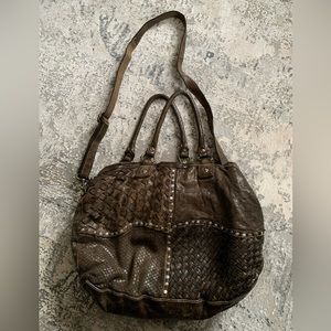 Langellotti Studded Italian Leather Bag